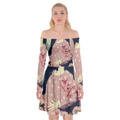 Rose Floral Doll Off Shoulder Skater Dress by snowwhitegirl