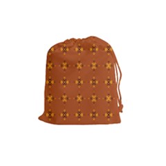 Bold  Geometric Yellow Circles Sm Drawstring Pouch (medium) by BrightVibesDesign