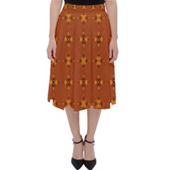 Bold  Geometric Yellow Circles Sm Classic Midi Skirt by BrightVibesDesign