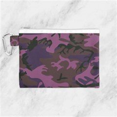 Camouflage Violet Canvas Cosmetic Bag (medium) by snowwhitegirl