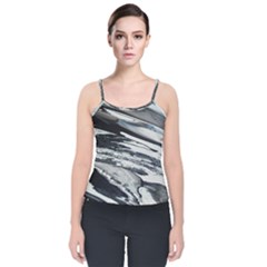Space Orca Velvet Spaghetti Strap Top by WILLBIRDWELL