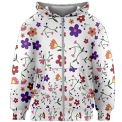 Flowers Pattern Texture Nature Kids Zipper Hoodie Without Drawstring by Nexatart