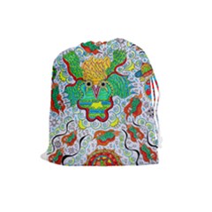Cosmic Coocoobird Drawstring Pouch (large) by chellerayartisans