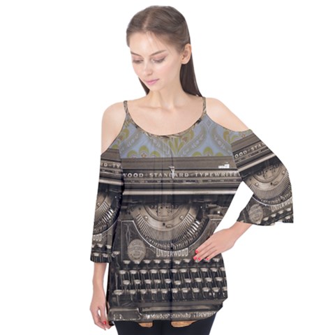 Typewriter Flutter Tees by vintage2030