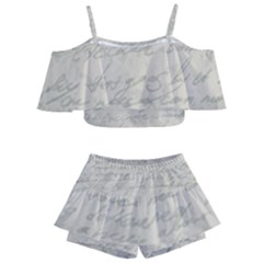 Handwritten Letter 2 Kids  Off Shoulder Skirt Bikini by vintage2030