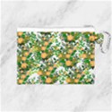 Peach Roses White Canvas Cosmetic Bag (Medium) View2