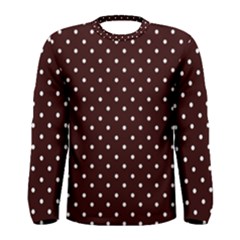 Little  Dots Maroon Men s Long Sleeve Tee by snowwhitegirl
