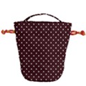 Little  Dots Maroon Drawstring Bucket Bag View2