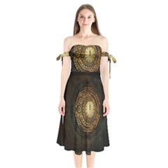 Steampunk 1636156 1920 Shoulder Tie Bardot Midi Dress by vintage2030