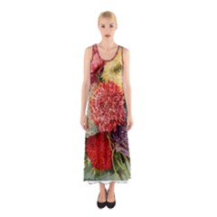 Flowers 1776541 1920 Sleeveless Maxi Dress by vintage2030