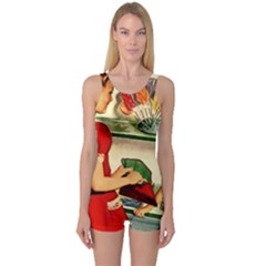 Retro Childrean One Piece Boyleg Swimsuit by vintage2030