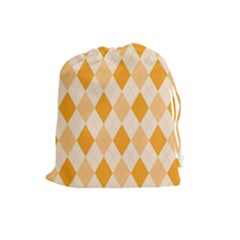Argyle Pattern Seamless Design Drawstring Pouch (large) by Sapixe