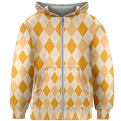 Argyle Pattern Seamless Design Kids Zipper Hoodie Without Drawstring by Sapixe