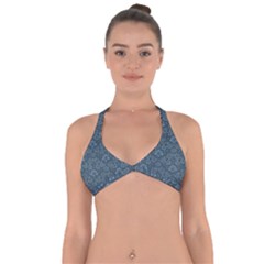 Damask Blue Halter Neck Bikini Top by vintage2030