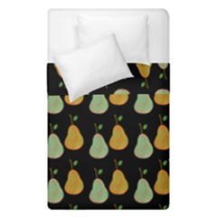 Pears Black Duvet Cover Double Side (single Size) by snowwhitegirl
