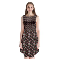 Vintage Floral Black Sleeveless Chiffon Dress   by snowwhitegirl
