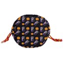 Halloween Skeleton Pumpkin Pattern Black Drawstring Bucket Bag View3