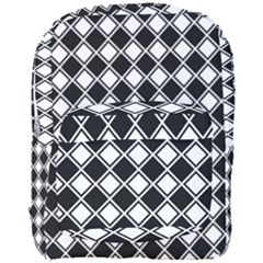 Square Diagonal Pattern Seamless Full Print Backpack by Simbadda