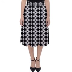 Black And White Texture Classic Midi Skirt by Simbadda