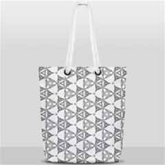 Black And White Pattern Full Print Rope Handle Tote (small) by Simbadda