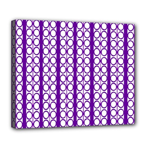 Circles Lines Purple White Modern Design Deluxe Canvas 24  X 20  (stretched) by BrightVibesDesign