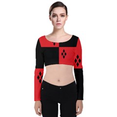 Harley Velvet Long Sleeve Crop Top by raeraeshescrafty