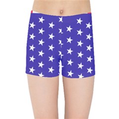 Day Independence July Background Kids Sports Shorts by Simbadda