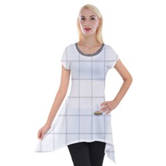 Pie Cooling On The Window Pane Pattern Short Sleeve Side Drop Tunic by emilyzragz