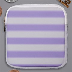Bold Stripes Soft Purple Pattern Mini Square Pouch by BrightVibesDesign