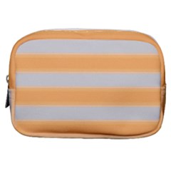 Bold Stripes Yellow Pattern Make Up Pouch (small) by BrightVibesDesign