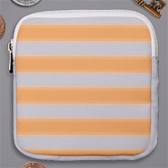 Bold Stripes Yellow Pattern Mini Square Pouch by BrightVibesDesign