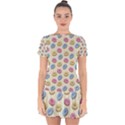 Donuts pattern Drop Hem Mini Chiffon Dress View1