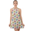 Donuts pattern Halter Tie Back Chiffon Dress View1