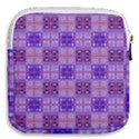 Mod Purple Pink Orange Squares Pattern Mini Square Pouch View2