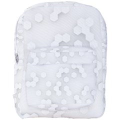 White Abstract Wall Paper Design Frame Full Print Backpack by Simbadda