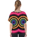 Neon Light Abstract Pattern Lines V-Neck Dolman Drape Top View2