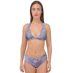 The Wonderful Moon With Butterflies Double Strap Halter Bikini Set by FantasyWorld7