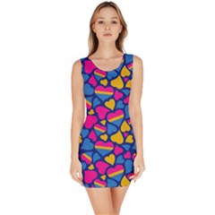Pansexual Pride Hearts; A Cute Pan Pride Motif! Bodycon Dress by PrideMarks