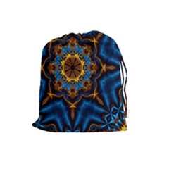 Pattern Abstract Background Art Drawstring Pouch (large) by Celenk