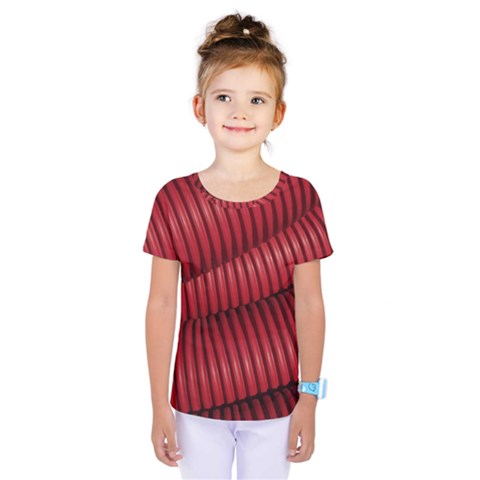 Tube Plastic Red Rip Kids  One Piece Tee by Celenk