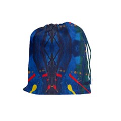 Kaleidoscope Art Pattern Ornament Drawstring Pouch (large) by Celenk