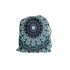 Pattern Abstract Background Art Drawstring Pouch (medium) by Celenk