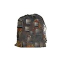 Background Metal Pattern Texture Drawstring Pouch (Medium) View1