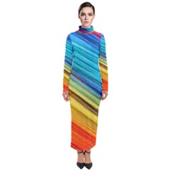 Rainbow Turtleneck Maxi Dress by NSGLOBALDESIGNS2