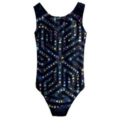 Symbol Wheel Mandala Design Kids  Cut-out Back One Piece Swimsuit by Simbadda