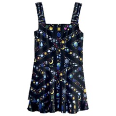 Symbol Wheel Mandala Design Kids  Layered Skirt Swimsuit by Simbadda