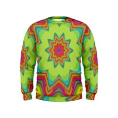 Abstract Art Abstract Background Pattern Kids  Sweatshirt by Simbadda