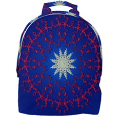 Mandala Abstract Fractal Patriotic Mini Full Print Backpack by Simbadda