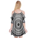 Graphic Design Round Geometric Cutout Spaghetti Strap Chiffon Dress View2
