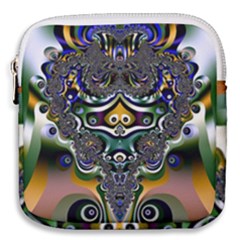 Fractal Art Artwork Design Pattern Mini Square Pouch by Simbadda